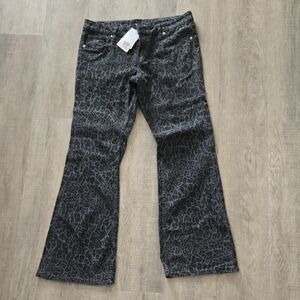 H&M Black Leopard Print Women Jeans